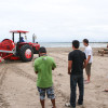 Tractor in action with Pak Agung at the controls
