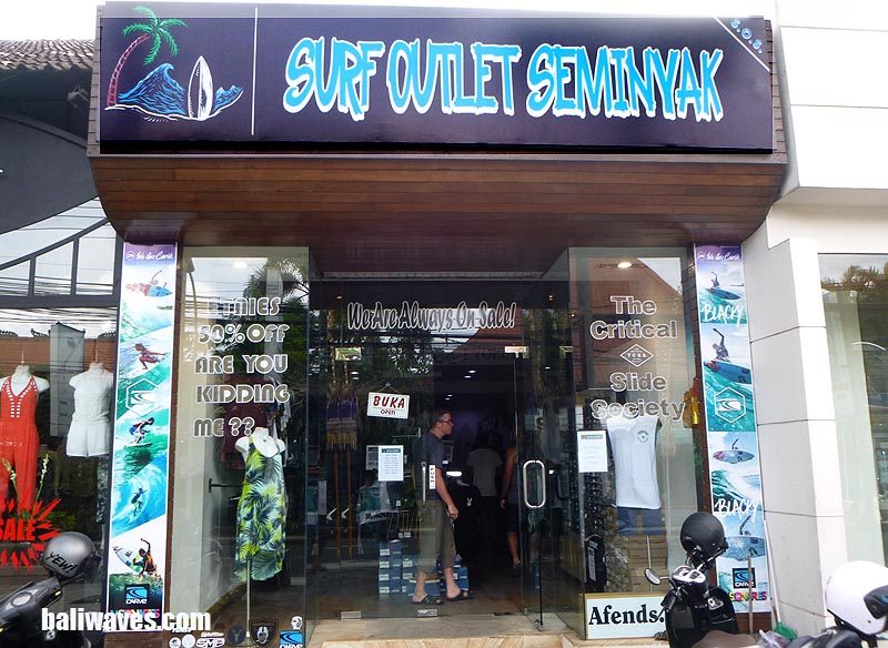 SURF OUTLET SEMINYAK STORE, everything is at bargain price